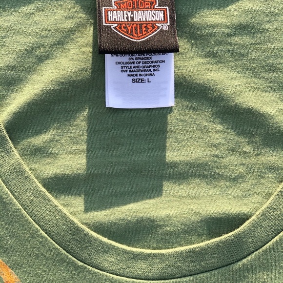 Green Live to Ride Harley Shirt - Picture 3 of 5